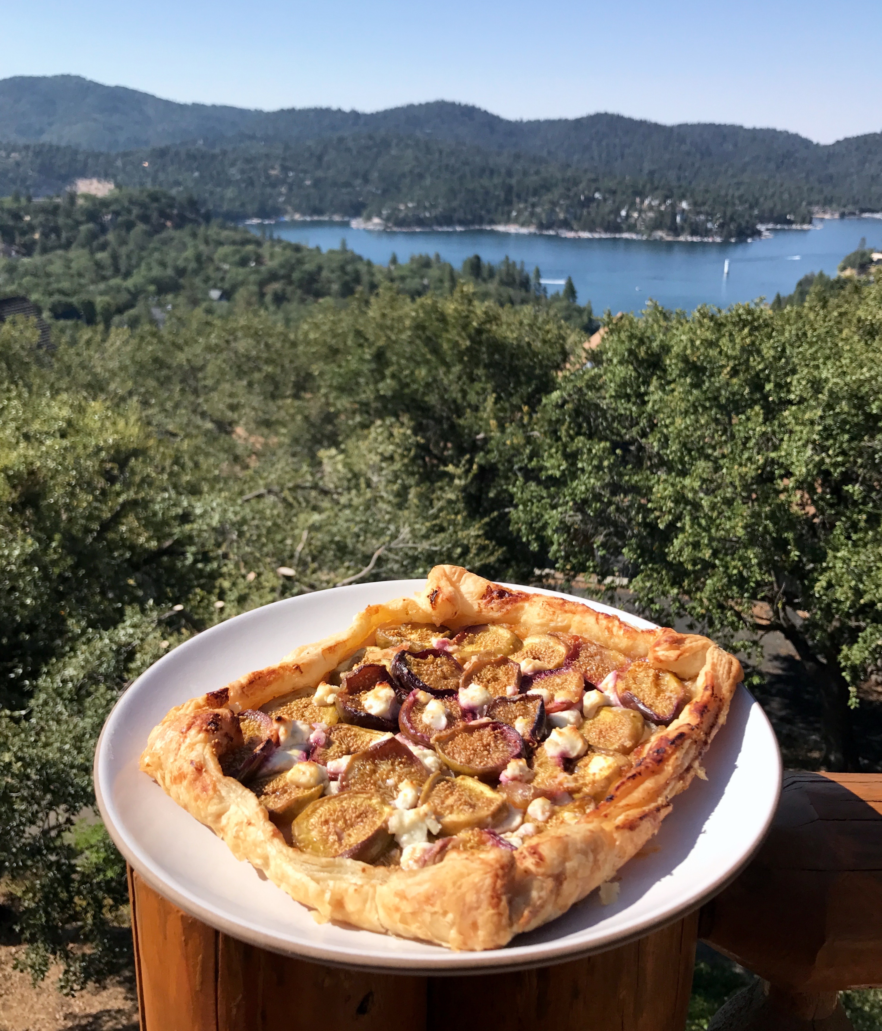 Fig, Caramelized Onion + Goat Cheese Tart - The Kitchen Flamingo